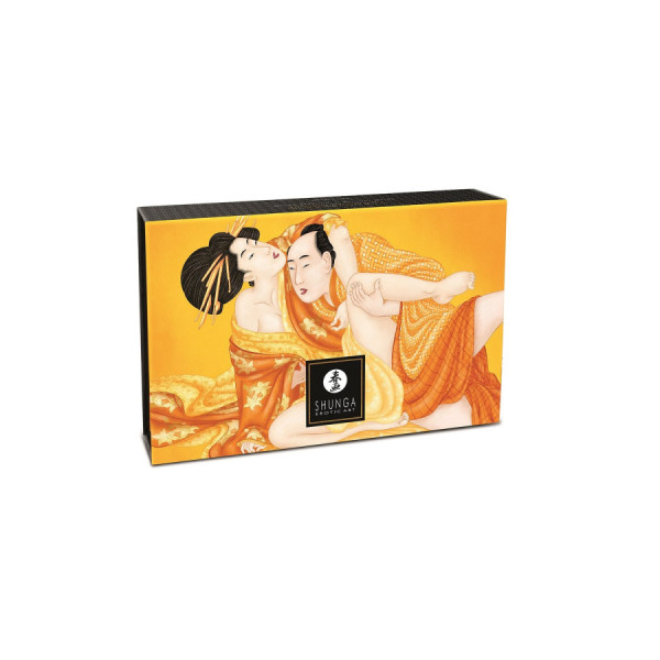 Mini Coffret poudre corporelle mangue et plumeau assorti 